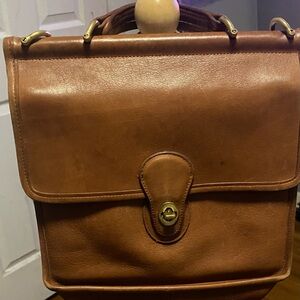 Coach Tan Leather Men's Briefcase